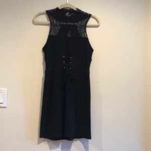 Black Mini Dress with Corset